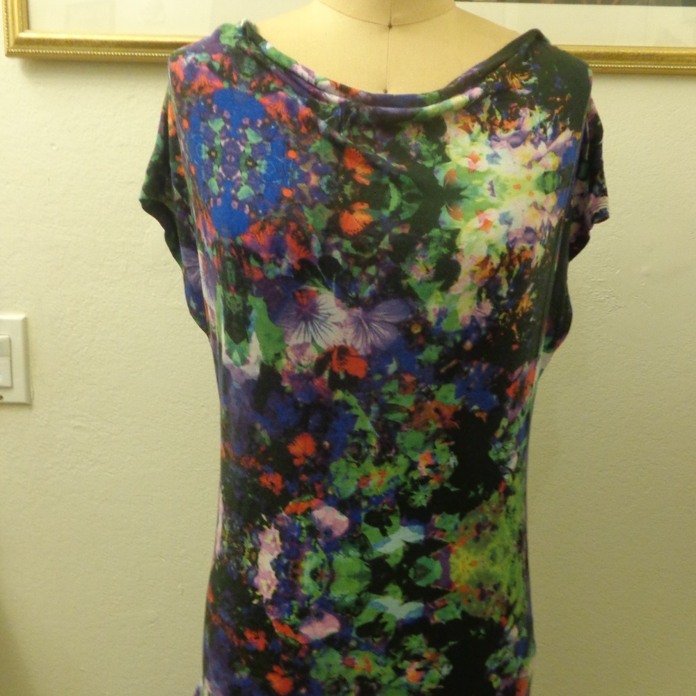 H&M Abstract Floral Print Blouse Top